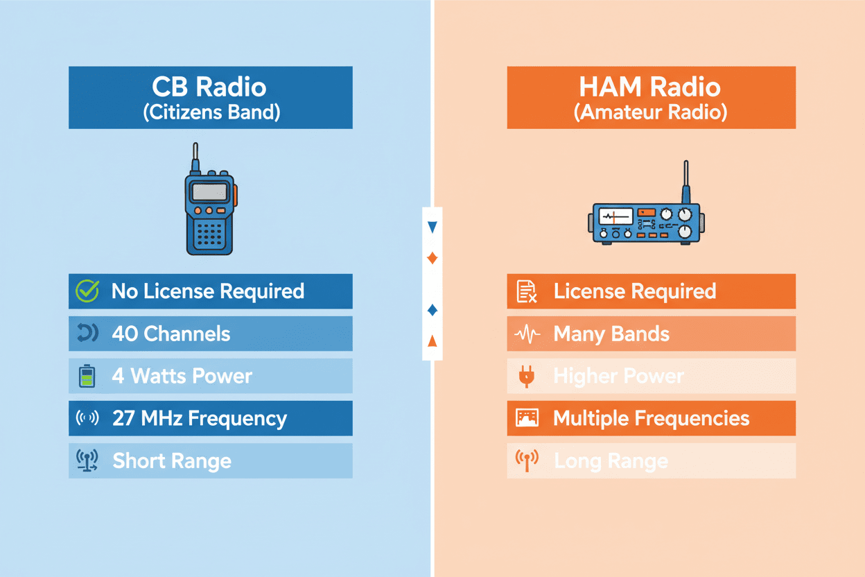 What’s the difference between CB and HAM radios? - CB Radio Supply