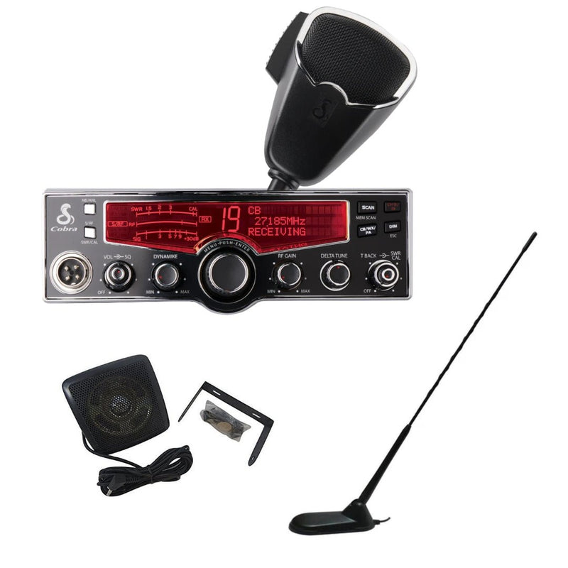 Cobra 29 LX CB Radio, Virginia CB Antenna, 3 inch External Speaker Combo - CB Radio Supply