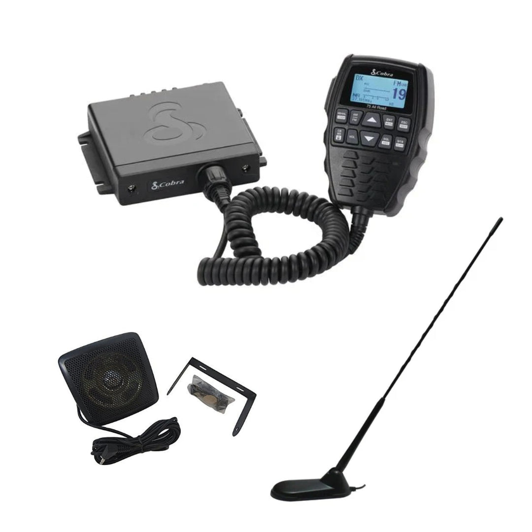 COBRA 75 ALL ROAD AM/FM CB RADIO, Virginia CB Antenna, 3 inch External ...