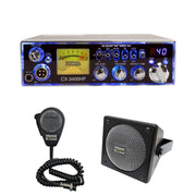 Connex CX3400HP 10 Meter CB Radio, DRX - 9010 External Speaker, DRX - 6560 4 Pin Noise Cancelling Dynamic Microphone, Combo - CB Radio Supply