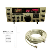 Galaxy DX 2547 CB Base Station, Procomm Proton PT99 CB Radio Base Antenna, Tram RG8X Double Shielded CB Ham Radio Coax 100 Foot, Combo - CB Radio Supply