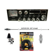 Galaxy DX 959B CB Radio, Hustler IC56 102 Inch Whip, Antenna Mirror Mount, Barrel Spring, Coax Cable, Bundle - CB Radio Supply
