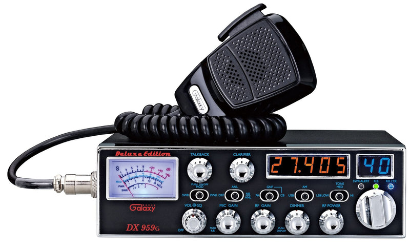 Galaxy DX 959G SSB CB Radio, DRX - 9010 External Speaker, DRX - 6560 4 Pin Noise Cancelling Dynamic Microphone, Combo - CB Radio Supply