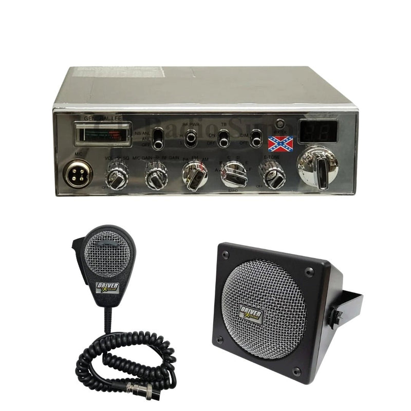 General 10 Meter CB Radio, DRX - 9010 External Speaker, DRX - 6560 4 Pin Noise Cancelling Dynamic Microphone, Combo - CB Radio Supply