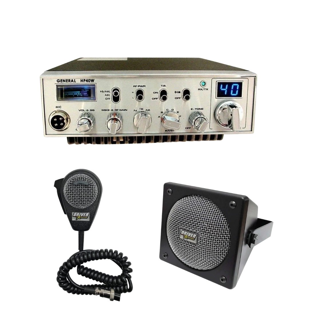 CB Radio Combo | General CB Radio, External Speakers, Microphone