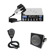 Cobra 29 LTD Chrome AM/FM CB radio combo with Driver Extreme DRX-9010 external speaker and DRX-6560 noise-cancelling microphone