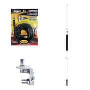 Hustler HQ27 CB Antenna, DRX - 1518 Coax, & Bracket Combo - CB Radio Supply