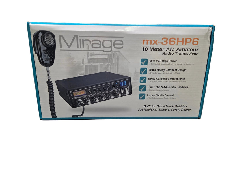 Mirage 10 Meter Radio - Mirage MX-36HP6 60 Watt - CB Radio Supply