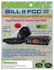President Bill II FM and Virginia CB Radio and Antenna Combo - CB Radio Supply
