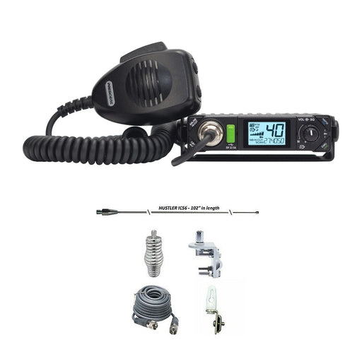 President Bill III FCC + Hustler IC56 102-Inch Whip Installation Kit - CB Radio Supply