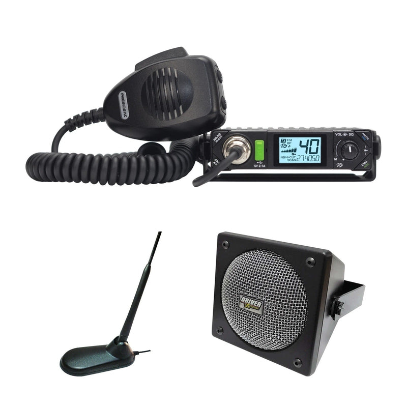 President Bill III FCC + Virginia Antenna & DRX-9010 Speaker Combo - CB Radio Supply