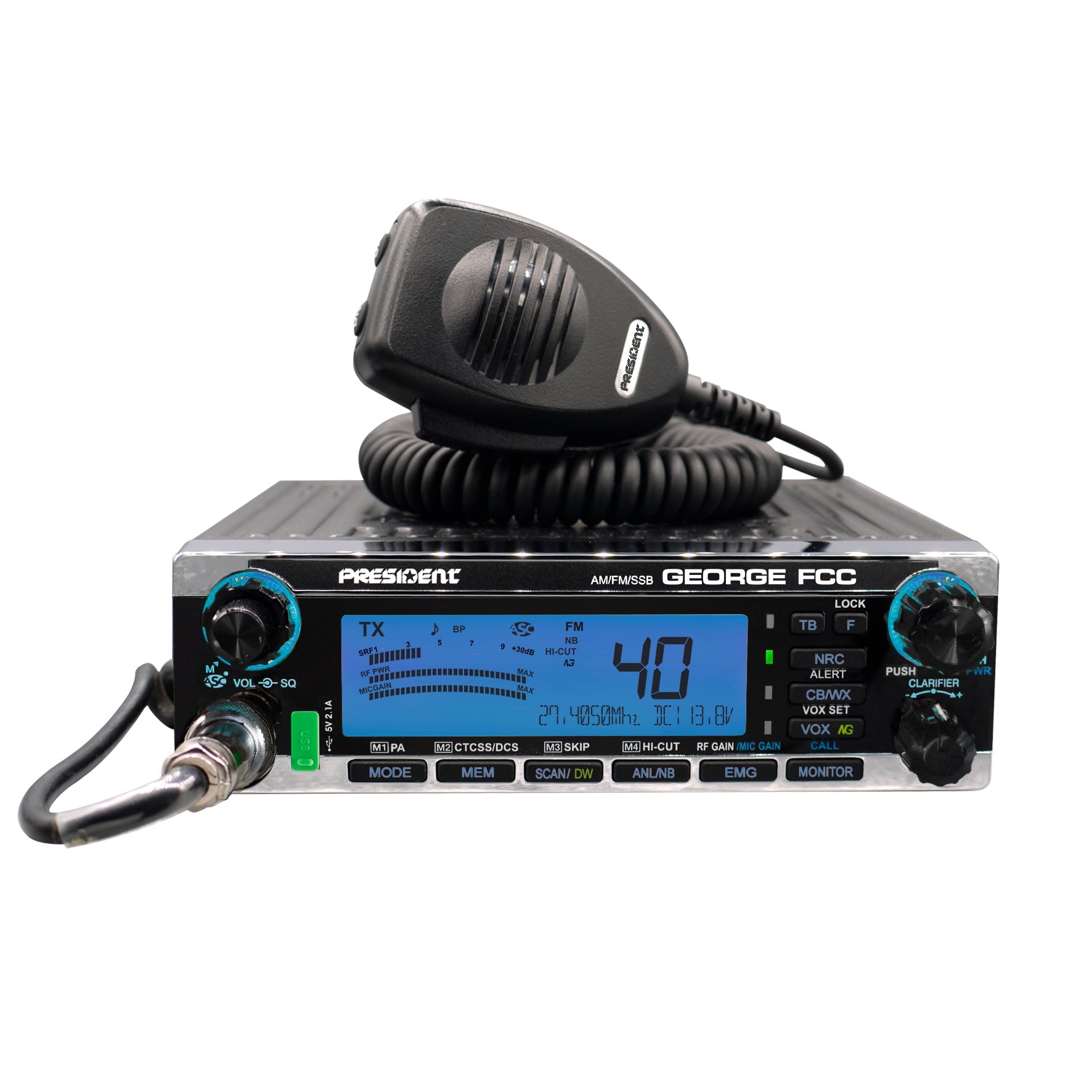 CB Radios | PRESIDENT GEORGE FCC AM/FM SSB CB RADIO — CB Radio Supply
