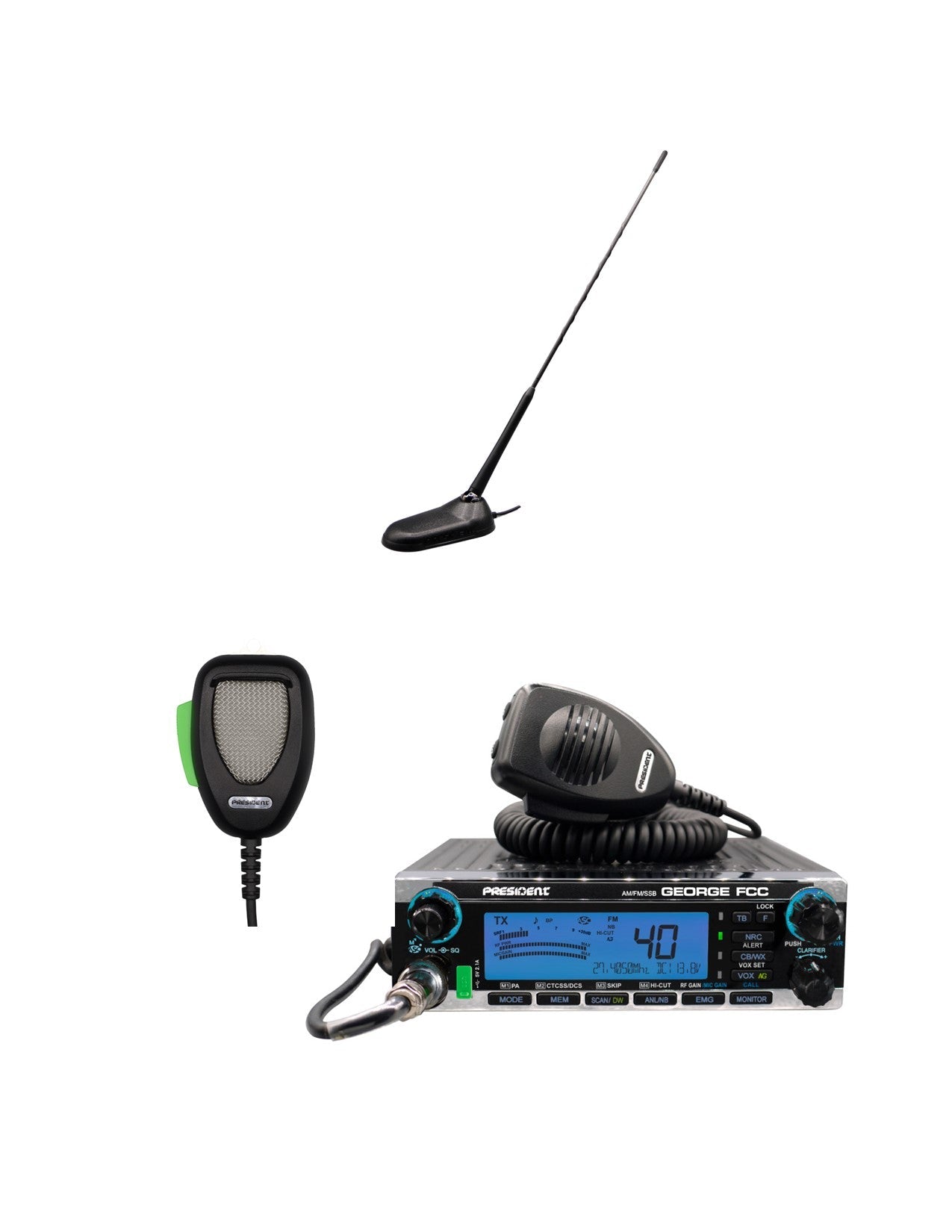 CB Radios | President George II CB Radio Combo Kit — CB Radio Supply