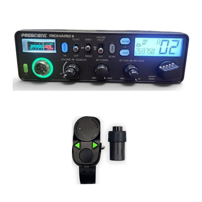 President Richard II 10-Meter Radio + BT MIKE Combo - CB Radio Supply