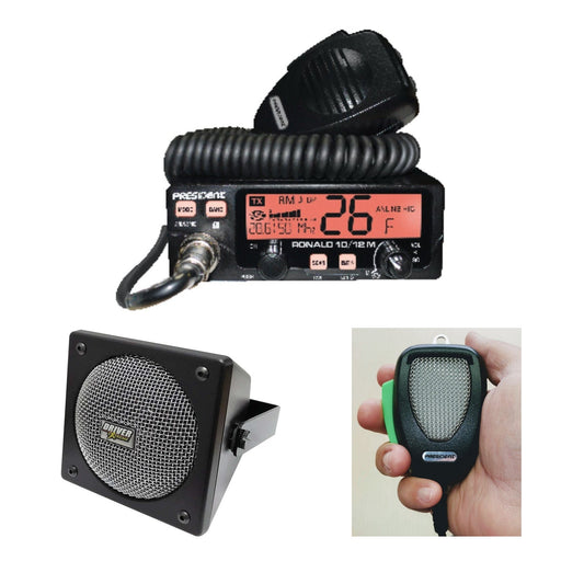 President Ronald + DIGIMIKE Microphone & DRX-9010 Speaker Combo - CB Radio Supply