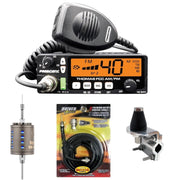 President Thomas 40 Channel AM/FM CB Radio, Stryker SR - A10, DRX - 3402 Heavy Duty Antenna Mirror Mount, DRX - 1518 18 FOOT PREMIUM M213, Combo - CB Radio Supply