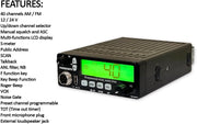 President Thomas 40 Channel AM/FM CB Radio, Virginia CB Antenna, 3 inch External Speaker Combo - CB Radio Supply