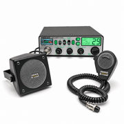 President Walker IV FCC AM/FM CB Radio + DRX-9010 External Speaker + DRX-6560 4-Pin Noise-Cancelling Dynamic Microphone Combo - CB Radio Supply