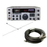 Ranger RCI - 29 Base Station 10 Meter Radio, MACO BA1 10/11 Meter Half Wave Balcony Antenna, Tram Browning BR 240 LMR240 Type 100ft Ham Radio Base Coax Cable, Combo - CB Radio Supply
