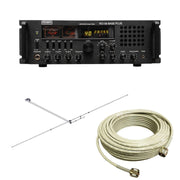 Ranger RCI - 69 Base Plus Plus 10 Meter Radio, MACO BA1 10/11 Meter Half Wave Balcony Antenna, Tram RG8X Double Shielded CB Ham Radio Coax 50 Foot, Combo - CB Radio Supply