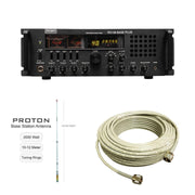 Ranger RCI - 69 Base Plus Plus 10 Meter Radio, Procomm Proton PT99 CB Radio Base Antenna, Tram RG8X Double Shielded CB Ham Radio Coax 50 Foot, Combo - CB Radio Supply
