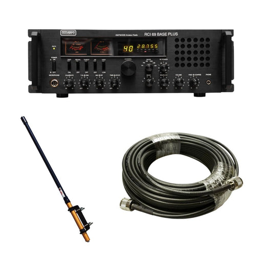 Ranger RCI - 69 Base Plus Plus 10 Meter Radio, Workman Saturn B100 Antenna, Tram Browning BR 240 LMR240 Type 50ft Coax, Combo - CB Radio Supply