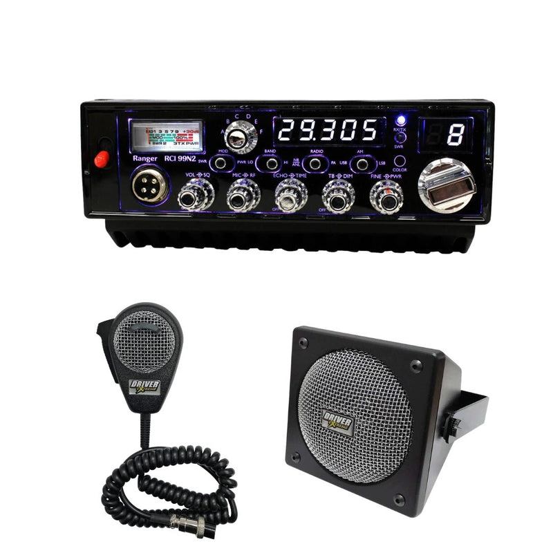 Ranger RCI - 99N2 200 Watt SSB/AM 10 Meter CB Radio, DRX - 9010 External Speaker, DRX - 6560 4 Pin Noise Cancelling Dynamic Microphone, Combo - CB Radio Supply