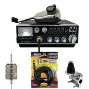 Ranger SuperStar SS148PRO 10 Meter CB Radio, Stryker SR - A10, DRX - 3402 Heavy Duty Antenna Mirror Mount, DRX - 1518 18 FOOT PREMIUM M213, Combo - CB Radio Supply