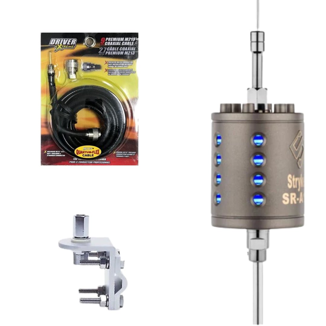 Stryker SR-A10 CB Radio Antenna, DRX Coax, & Bracket Combo — CB Radio ...