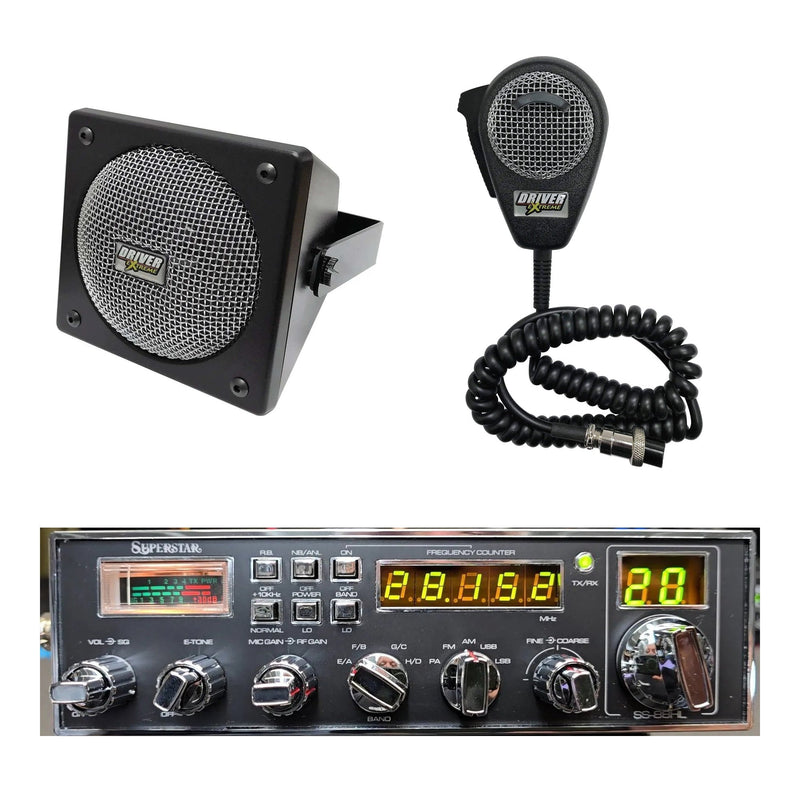 SuperStar SS-88HL Audio Combo with DRX-9010 Speaker and Extra Mic - CB Radio Supply