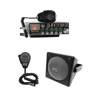 SuperStar SS-99VHP 10 Meter Radio, DRX-9010 External Speaker, DRX-6560 4-Pin Noise-Cancelling Dynamic Microphone, Combo - CB Radio Supply