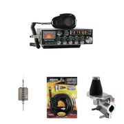 SuperStar SS-99VHP 10 Meter Radio, Stryker SR-A10 Antenna, DRX-3402 Heavy-Duty Mirror Mount, DRX-1518 18ft Premium M213 Coax, Combo - CB Radio Supply