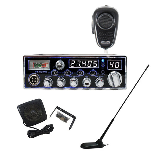 Texas Ranger TRE Top One AM/SSB CB Radio, Virginia CB Antenna, 3 inch External Speaker Combo - CB Radio Supply