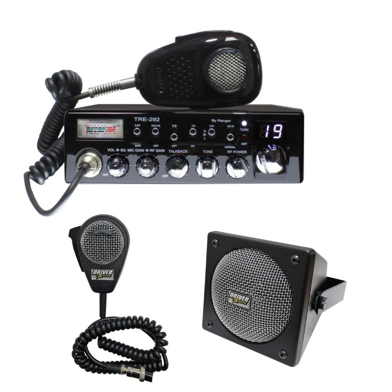 Texas Ranger TRE292 40 Channel CB Radio,DRX - 9010 External Speaker, DRX - 6560 4 Pin Noise Cancelling Dynamic Microphone, Combo - CB Radio Supply