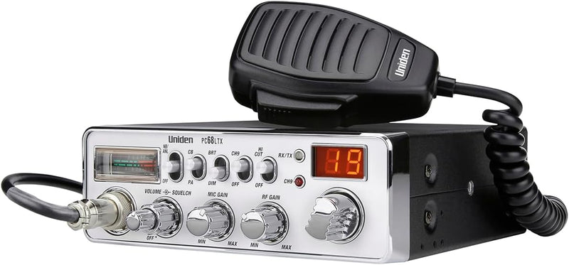 Uniden PC68LTX CB Radio, Virginia CB Antenna, 3 inch External Speaker Combo - CB Radio Supply