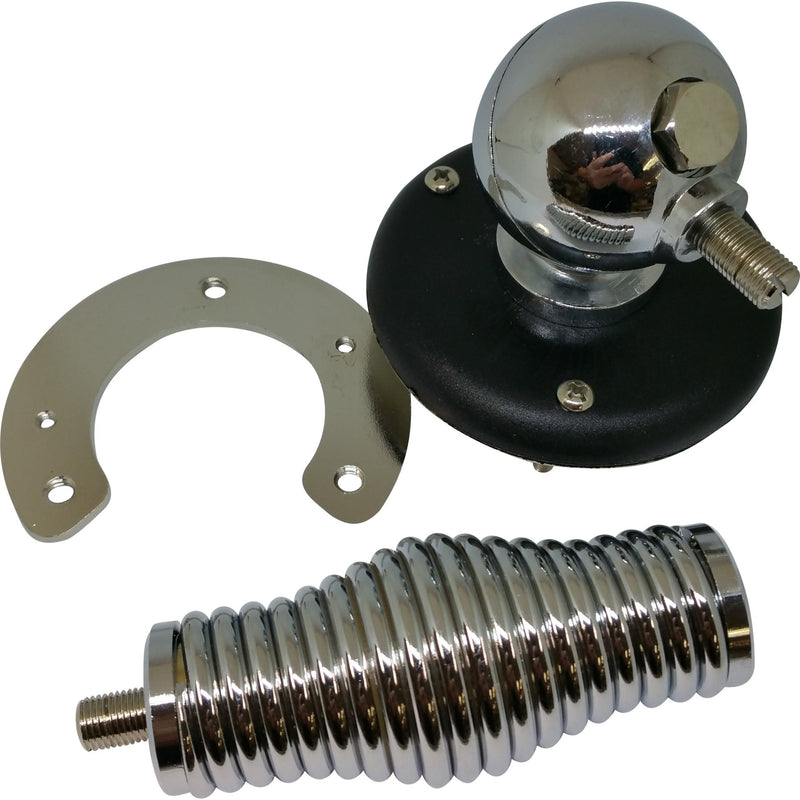 CB Antenna Ball Mount: ProComm JBC986 w/ Mounting Plate, Lug Connect & Barrel Spring - CB Radio Supply