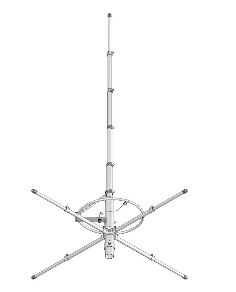 CB Antenna Base Station - MACO ALPHA V5000 5/8 Wave 5,000 Watt Ground Plane Antenna - CB Radio Supply