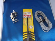 CB Antenna Kit - Firestik FL-4 Black Single Antenna RG8X Coax & Bracket Combo - CB Radio Supply