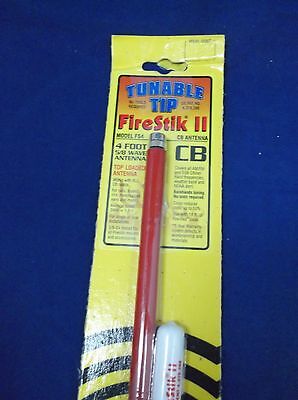 CB Antenna Kit - Firestik FS-4 Red Single Antenna RG8X Coax & Bracket Combo - CB Radio Supply