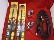 CB Antenna Kit - Firestik FS-5 Black Dual Antenna RG59U Cophase Coax & Brackets Combo - CB Radio Supply