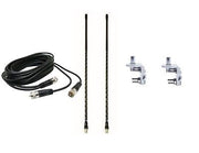 CB Antenna Kit - Firestik KW-6 Black Dual Antenna RG59U Cophase Coax & Brackets Combo - CB Radio Supply