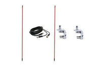 CB Antenna Kit - Francis CB25 4.5' Orange Fiberglass Dual Antenna RG59U Cophase Coax & Brackets Combo - CB Radio Supply