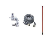CB Antenna Kit - Francis CB25 4.5' Orange Fiberglass Single Antenna RG8X Coax & Bracket Combo - CB Radio Supply