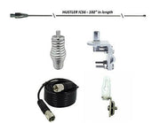 CB Antenna Kit - HUSTLER IC56 102" CB Radio Stainless Steel Whip Antenna & Installation Kit - 18' RG58, Tie Down - CB Radio Supply