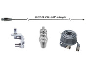 CB Antenna Kit - HUSTLER IC56 102" CB Radio Stainless Steel Whip Antenna & Installation Kit - 18' RG8X - CB Radio Supply