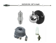 CB Antenna Kit - HUSTLER IC56 102" CB Radio Stainless Steel Whip Antenna & Installation Kit - 18' RG8X + More - CB Radio Supply