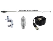 CB Antenna Kit - HUSTLER IC56 102" CB Radio Stainless Steel Whip Antenna & Installation Kit - CB Radio Supply