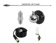 CB Antenna Kit - HUSTLER IC56 102" CB Radio Stainless Steel Whip Antenna & Installation Kit - 9' RG58 + More - CB Radio Supply