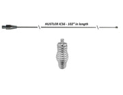 CB Antenna Kit - Hustler IC56 102 Inch Whip Stainless Steel CB Antenna w/ Heavy Duty Barrel Spring - CB Radio Supply