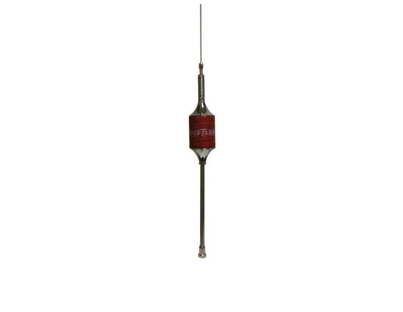 CB Antenna Kit - Hustler SCB-S Red Single Antenna RG8X Coax & Bracket Combo - CB Radio Supply